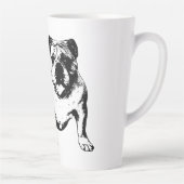 Playful Bulldog Design Milchtasse (Rechts)