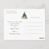 Playful Bunny Rabbit Weihnachtsfeiertag Postkarte (Rückseite)