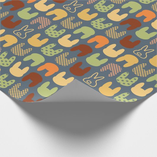 Playful Bunny Shapes Pattern Geschenkpapier (Ecke)