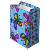 Playful Butterflies Mittlere Geschenktüte (Rückseite Schrägansicht)