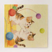 Playful Calico Cat Puzzle (Horizontal)