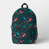 Playful Capybara in the Forest – Tropical Seamless Bedruckter Rucksack (Vorderseite)