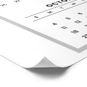 Playful Cartoon Dog Pattern with 2026 Calendar Poster (Ecke)