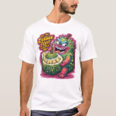 Playful Cartoon Durian Fruit Character T-Shirt (Vorderseite)