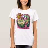 Playful Cartoon Durian Fruit Character T-Shirt (Vorderseite)