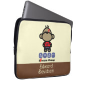 Playful Cartoon Electric Affe Individuelle Name Laptopschutzhülle (Vorne Rechts)