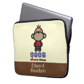 Playful Cartoon Electric Affe Individuelle Name Laptopschutzhülle (Vorderseite Links)