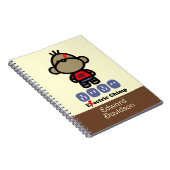 Playful Cartoon Electric Affe Individuelle Name Notizblock (Rechte Seite)