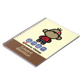 Playful Cartoon Electric Affe Individuelle Name Notizblock (Linke Seite)