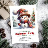 Playful cartoon snowman invite festive fun digital einladung