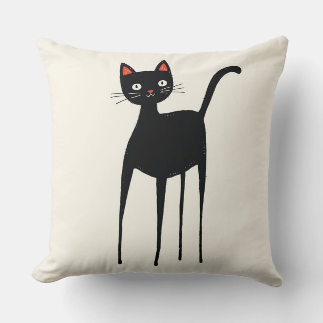 Playful Cat Decorative Cushion Kissen (Vorderseite)