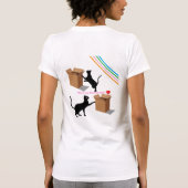 Playful Cats Finding Their Box T-Shirt (Rückseite)
