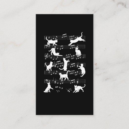 Playful Cats Funny Musician Cat Owner Humor Visitenkarte (Vorderseite)