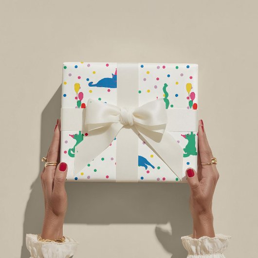Playful Cats Purrfect Birthday Party Geschenkpapier