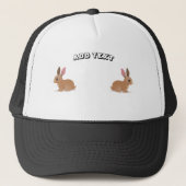 Playful Charm Rabbit Image with ADD TEXT Printed Truckerkappe (Vorderseite)