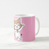 Playful Chibi Cat Girl Kaffeetasse (VorderseiteRechts)