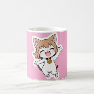Playful Chibi Cat Girl Kaffeetasse