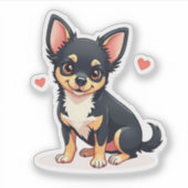 Playful Chihuahua Puppy - Chibi Style Aufkleber (Vorderseite)