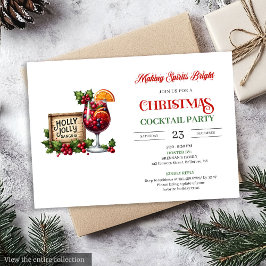 Playful Christmas Cocktails Printable Party Invite Einladung