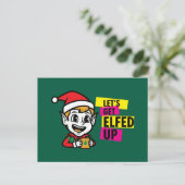 Playful Christmas Elf Postkarte (Stehend Vorderseite)