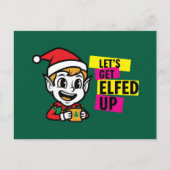 Playful Christmas Elf Postkarte (Vorderseite)