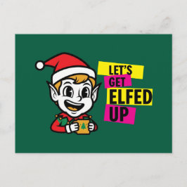 Playful Christmas Elf Postkarte