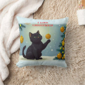 Playful Christmas Kitten Kissen (Decke)