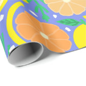 Playful Citrus Fruit & Confetti Amalfi Coast Geschenkpapier (Rolleneckpunkt)