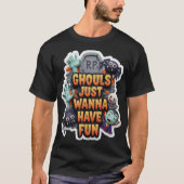 Playful claymation Halloween characters and text G T-Shirt (Vorderseite)