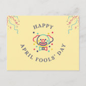 Playful Clown Confetti April Fools’ Day Postkarte (Vorderseite)