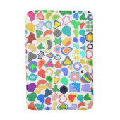 Playful Colorful Amorphous Shapes Badematte (Vorderseite Vertikal)