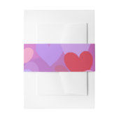 Playful Colorful Heart Pattern Einladungsbanderole (Vorderseite Beispiel)