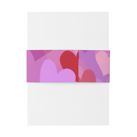 Playful Colorful Heart Pattern Einladungsbanderole (Rückseitenbeispiel)