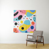 Playful colorful organic shapes| monogram wandteppich (Beispiel)