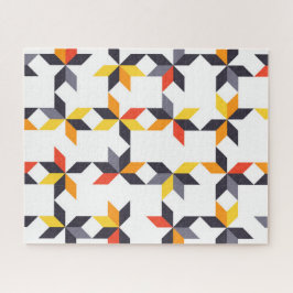 Playful, colorful, trendy, urban cool illustration puzzle
