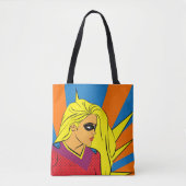 Playful Comic Print Tote Bag Tasche (Vorderseite)