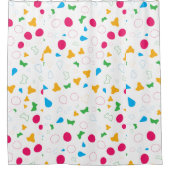 Playful Confetti Chaos Duschvorhang (Vorderseite)