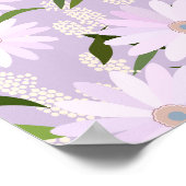 Playful Daisies 04 Lilac Blume Poster (Ecke)