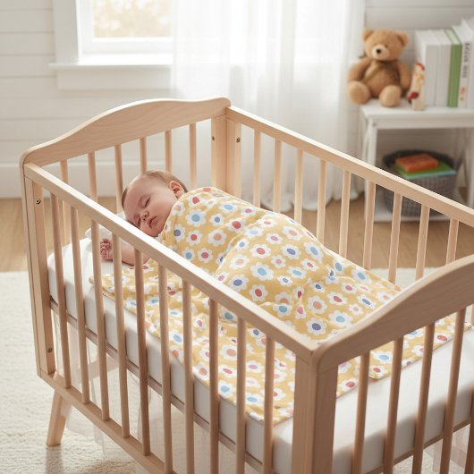 Playful Daisy Ditsy Print Baby Toddler Blanket Fleecedecke