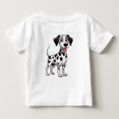Playful Dalmatian Puppy Baby T-shirt (Rückseite)
