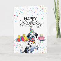 Playful Dalmatiner Dog Fun Geburtstag