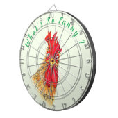 Playful Dart Board überraschte Rooster Farm Dartscheibe (Vorderseite rechts)