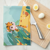 Playful & Descriptive, Playful Jungle Cub Digital Geschirrtuch (Viertel Falte)