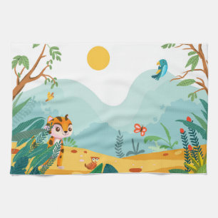 Playful & Descriptive, Playful Jungle Cub Digital Geschirrtuch