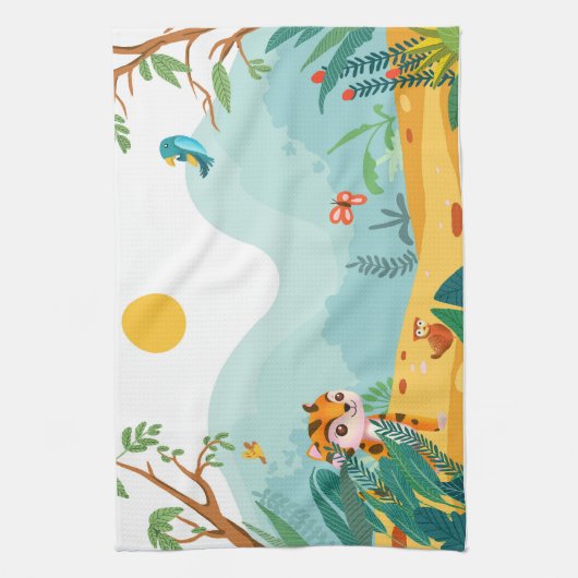 Playful & Descriptive, Playful Jungle Cub Digital Geschirrtuch (Vertikal)