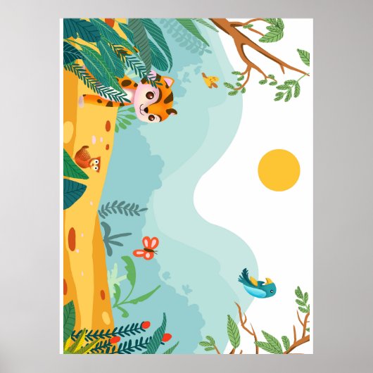Playful & Descriptive, Playful Jungle Cub Digital Poster (Vorne)