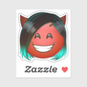 : Playful Devil Emoji Sticker (Blatt)