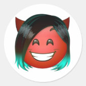 : Playful Devil Emoji Sticker (Vorderseite)