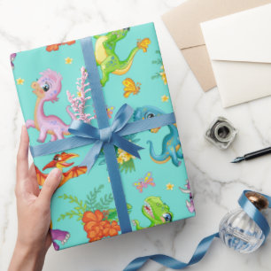 Playful Dinosaurier Geschenkpapier