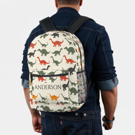 Playful Dinosaurier Print Kids Bedruckter Rucksack (Insitu (Modell))